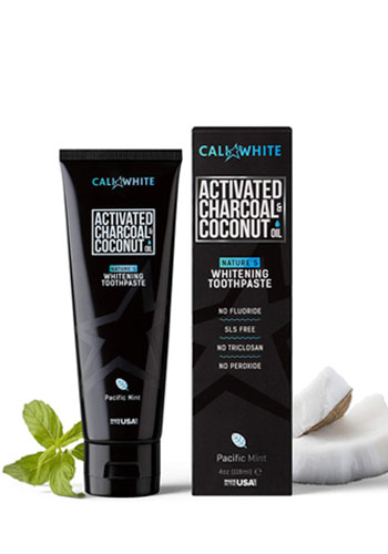 Cali White Activated Charcoal & Organic Coconut Oil Vegan Toothpaste